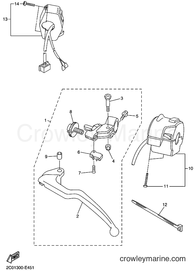 2006 Sport Bike YZF-R6 - YZF-R6 (2C01) [080] - HANDLE SWITCH & LEVER