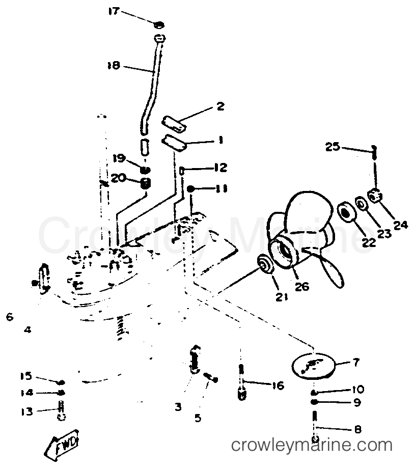 Yamaha Motors 50EJRR - LOWER DRIVE 2
