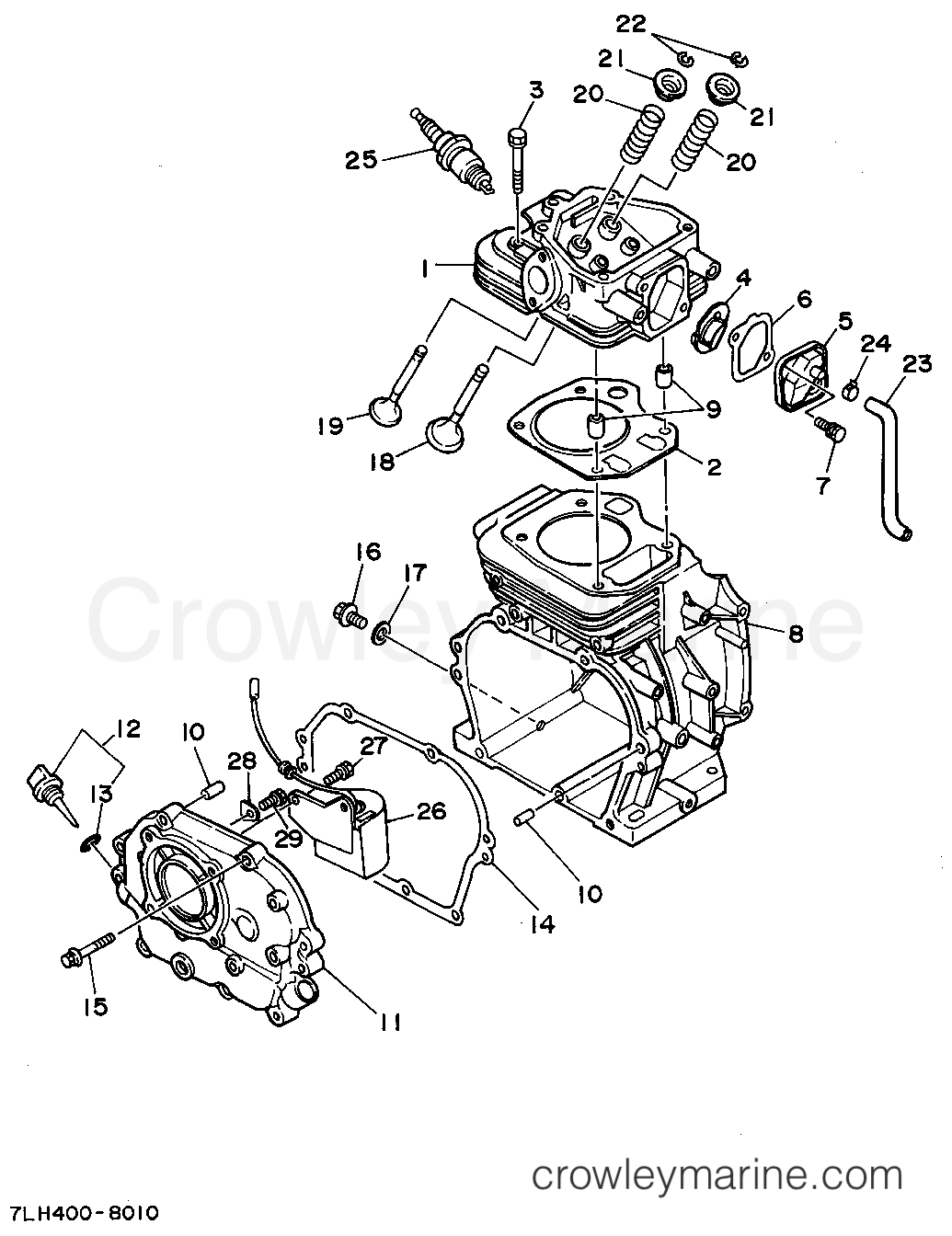 Yamaha Motors YG300S - CYLINDER - CRANKCASE