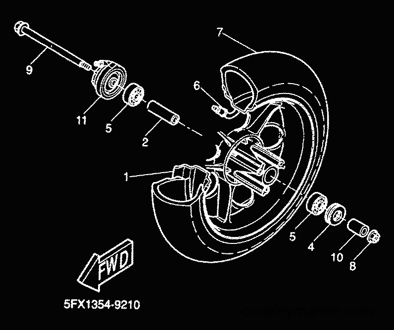 Yamaha Motors CW50RS (5FXG) [010] - FRONT WHEEL