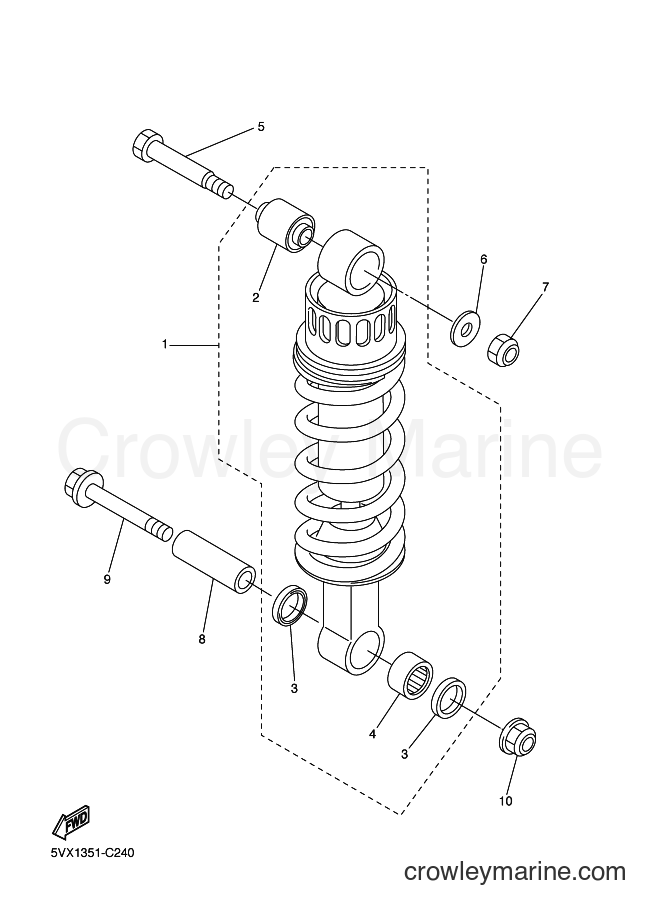 Yamaha Motors FZ6-S (5VX1) [020] - REAR SUSPENSION
