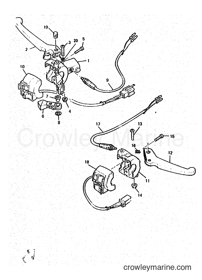1995 Scooter CW50R - CW50R (4RU2) [010] - HANDLE SWITCH & LEVER