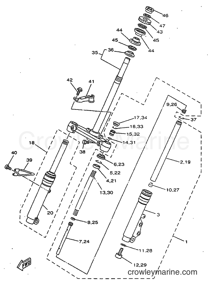 Yamaha Motors YN50 (5BV1) [999] - FRONT FORK