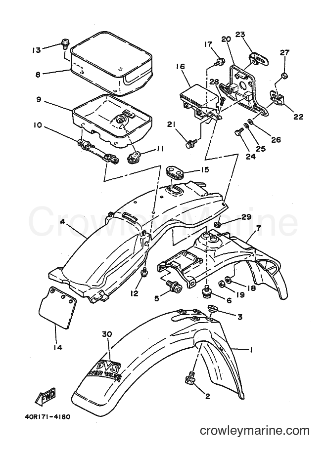 1988 Dirt Bike DT200U - DT200U (40R0) [010] - FENDER