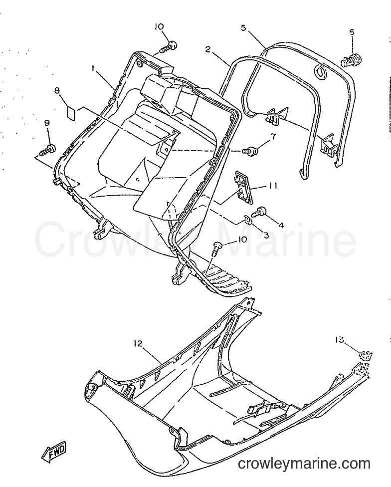 1996 Scooter YA50M - YA50M (5AK1) [999] - LEG SHIELD