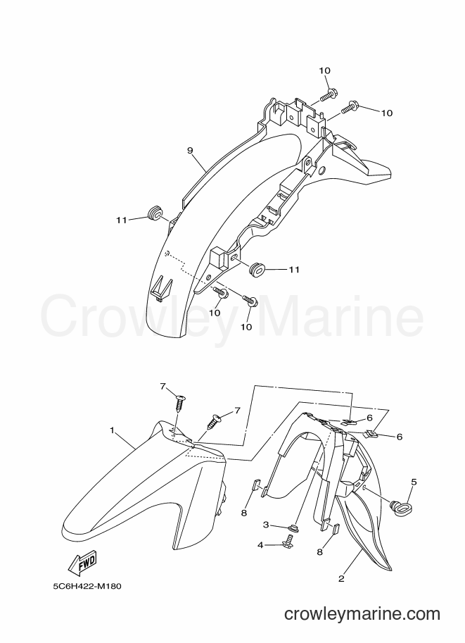 Yamaha Motors T110LSE (B6A1) [010] - FENDER