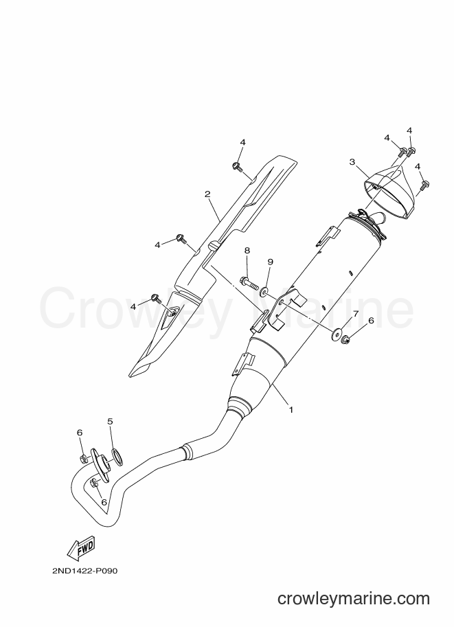 Yamaha Motors T150 (2NDF) [010] - EXHAUST