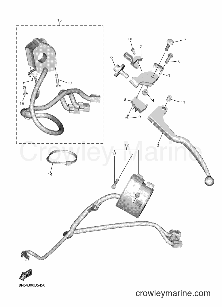 2017 Sport Bike YZF600 - YZF600 (BN64) [060] - HANDLE SWITCH & LEVER