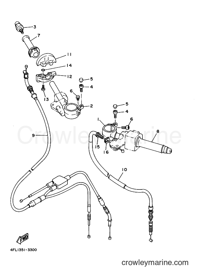 1993 Sport Bike TZR125 - TZR125 (4JB1) [999] - STEERING HANDLE & CABLE