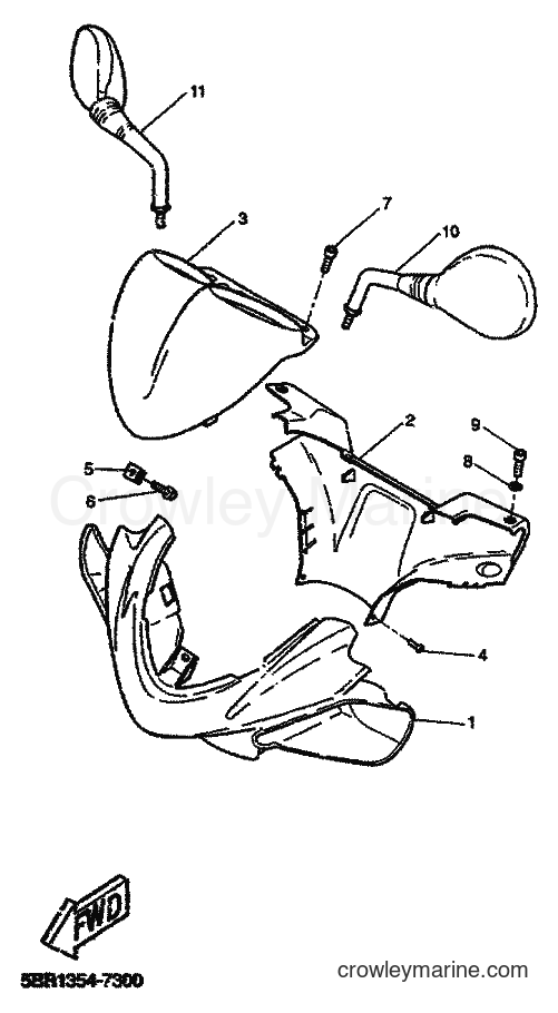 1998 Scooter YQ50L - YQ50L (5CL3) [010] - COWLING 1