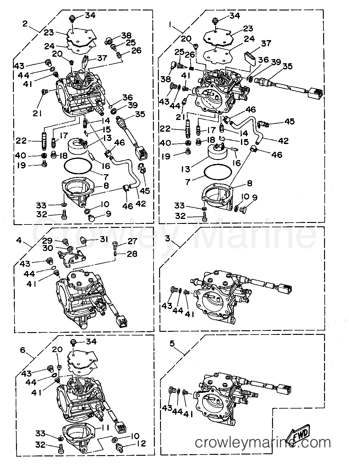 Yamaha Motors 225TXRS - CARBURETOR
