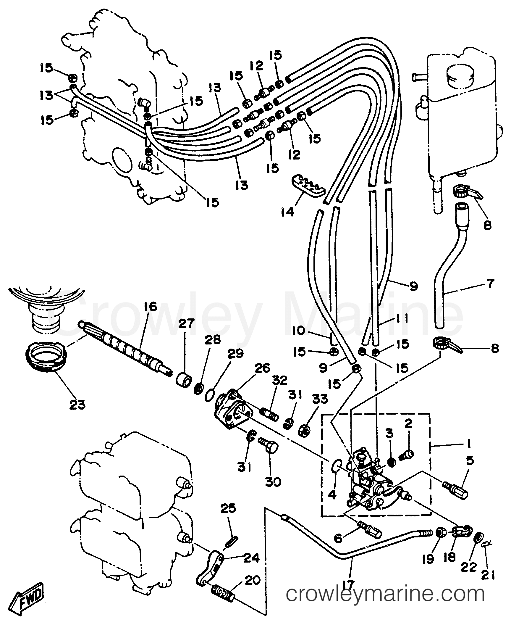 Yamaha Motors 115ETLN - OIL PUMP CONVERSION KIT