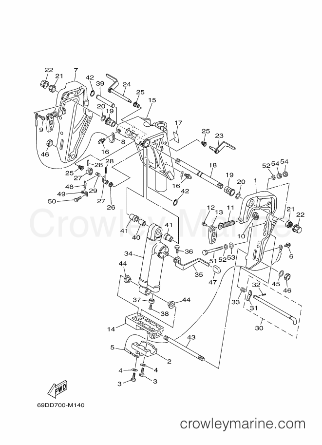 Yamaha Motors E60HMHDL (69DF) [040] - BRACKET 1