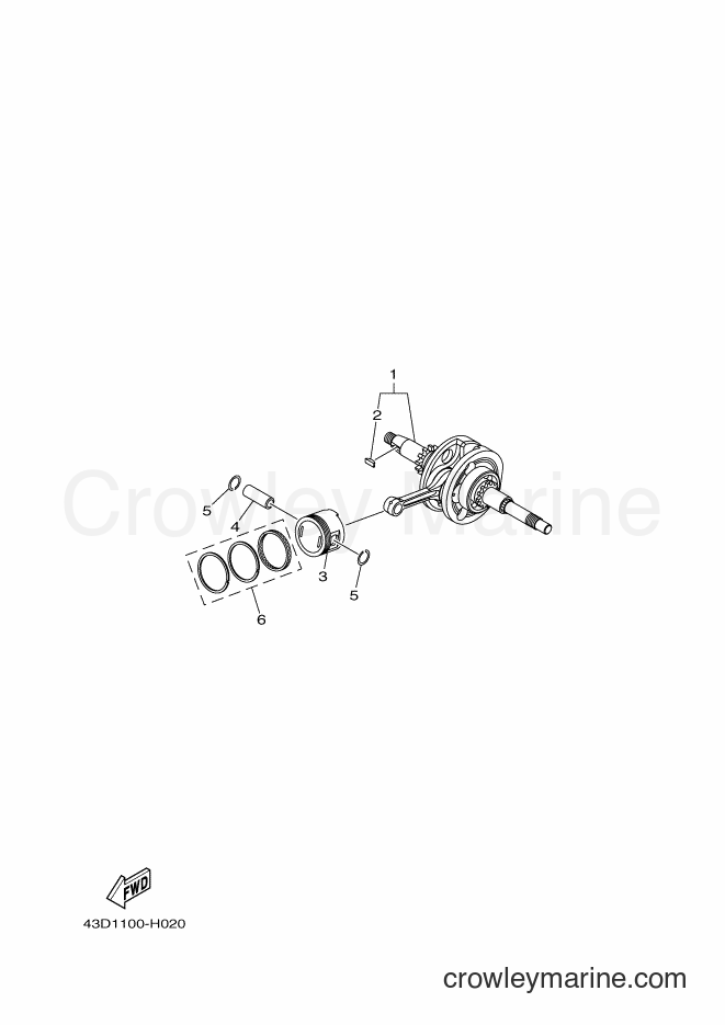2012 ATV YFM90R - YFM90R (43DB) [010] - CRANKSHAFT & PISTON