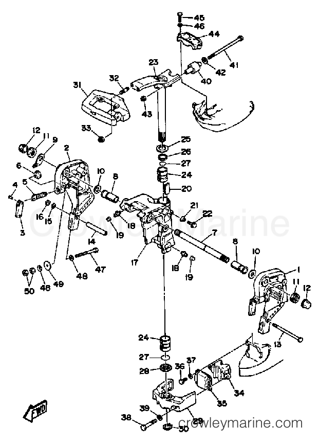 Yamaha Motors 40SF-JD - BRACKET 1