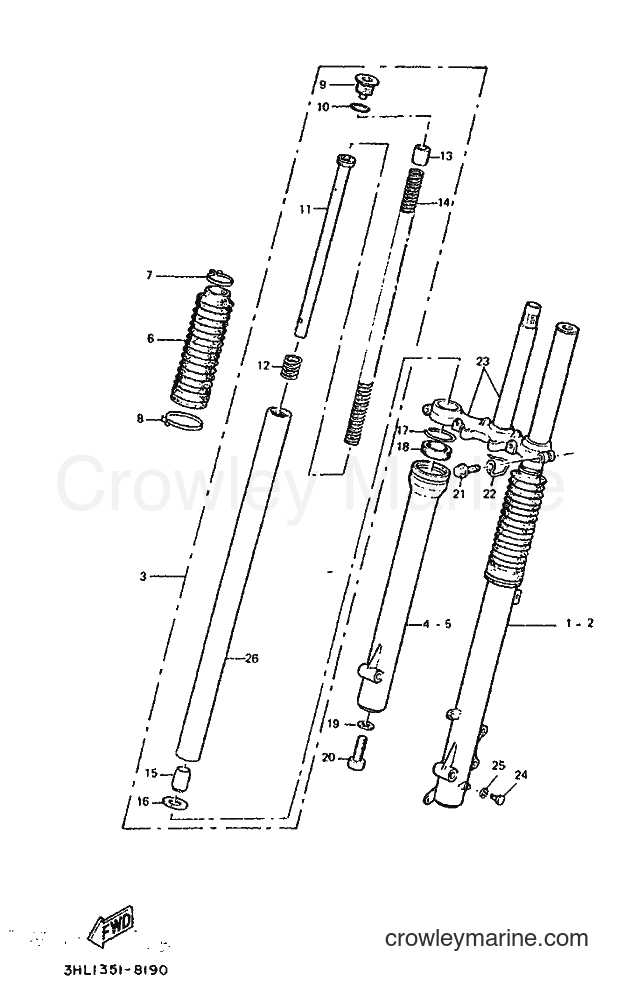 Yamaha Motors DT50R (3HL2) [999] - FOURCHE