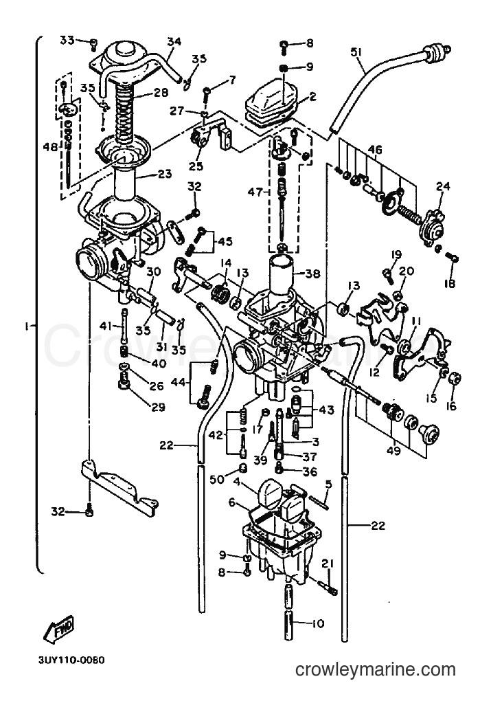 1995 Dirt Bike XT600E - XT600E (3UYE) [010] - CARBURETOR