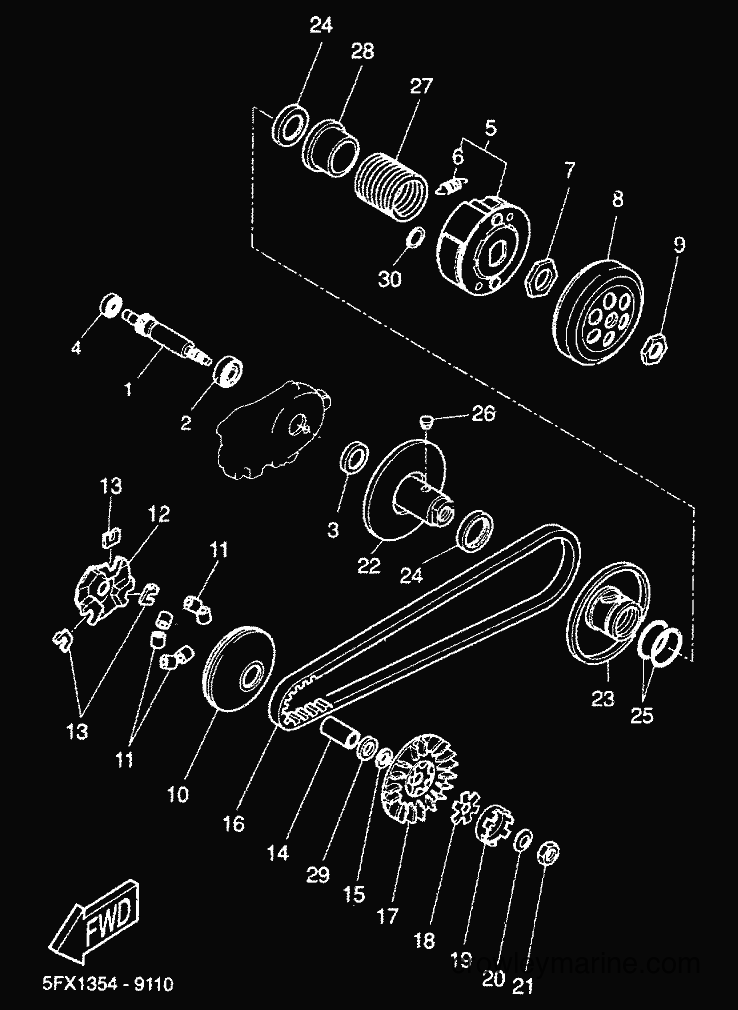2000 Scooter CW50RS - CW50RS (5FXG) [010] - CLUTCH