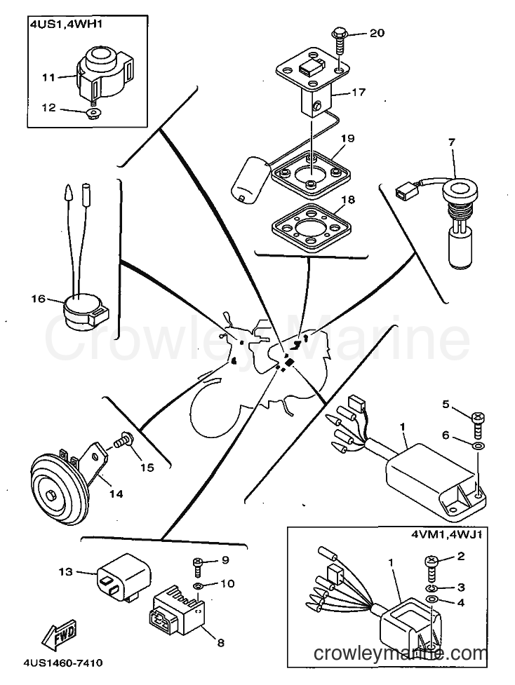 1997 Scooter V110 - V110 (4VM1) [999] - ELECTRICAL 2