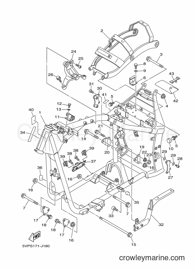 Yamaha Motors XV1700ATS (2D9T) [020] - FRAME