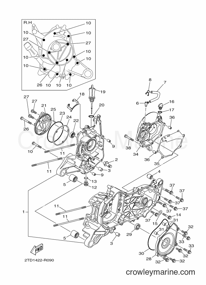 2017 Scooter LTS125-C - LTS125-C (BW51) [050] - CRANKCASE