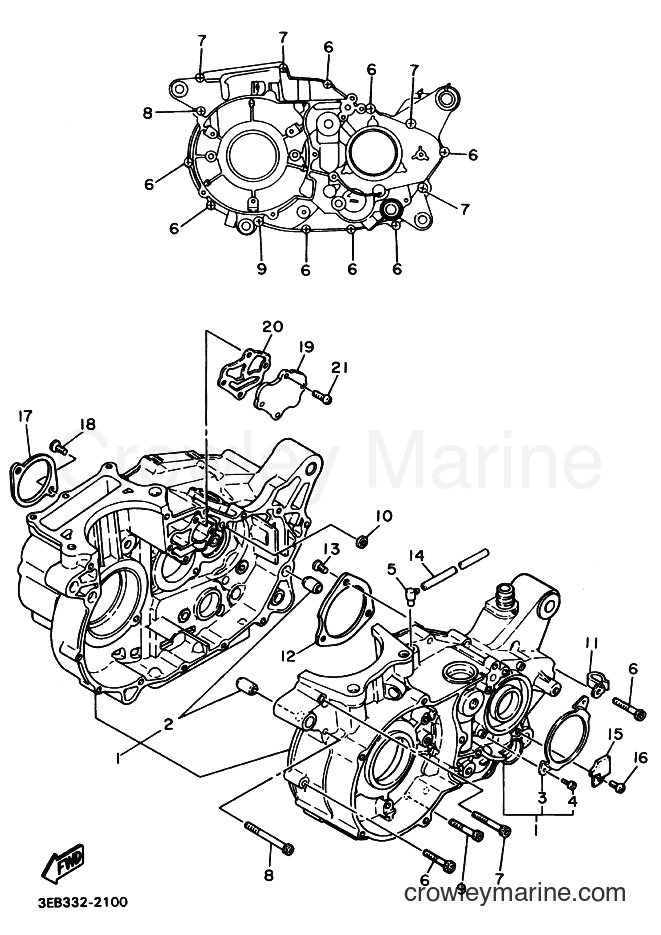 1992 Street Bike SR500 - SR500 (3EB4) [999] - CRANKCASE