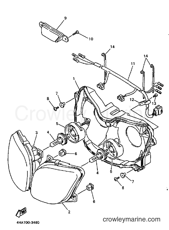 1993 Sport Bike YZF750SP - YZF750SP (4JA1) [010] - HEADLIGHT