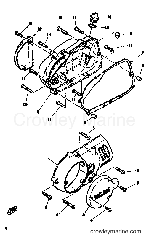 1978 Scooter LB80 - LB80 (1F5) [999] - CRANKCASE COVER 1