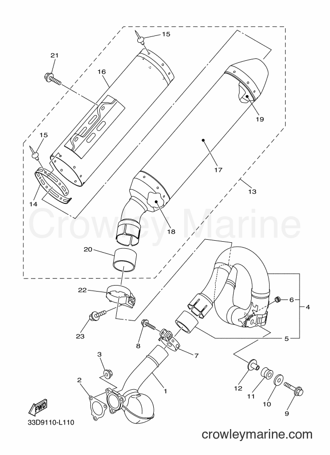 2012 Dirt Bike YZ450F - YZ450F (33DA) [010] - EXHAUST