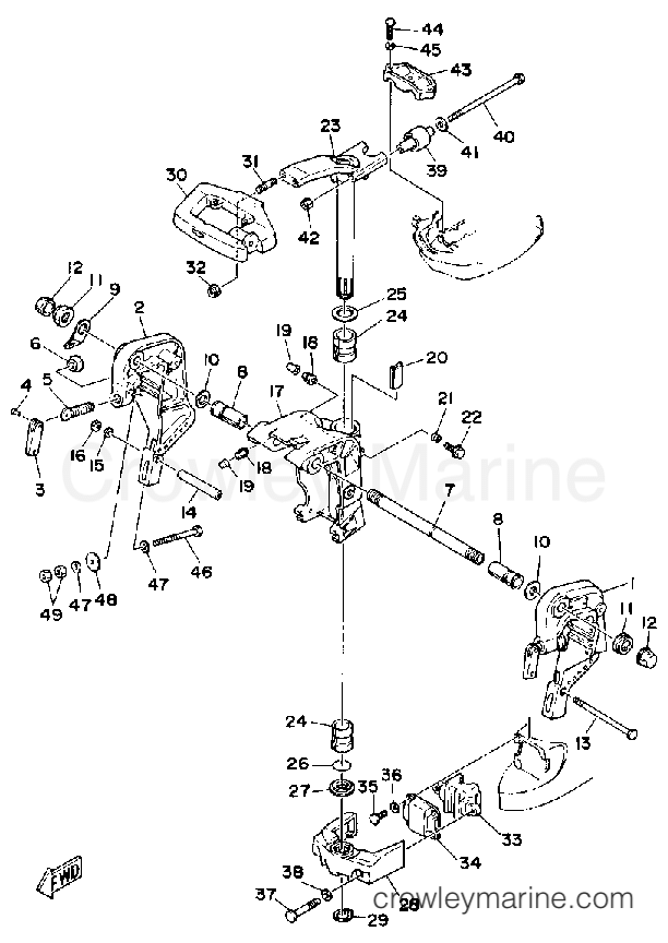 Yamaha Motors 40ELG - BRACKET 1