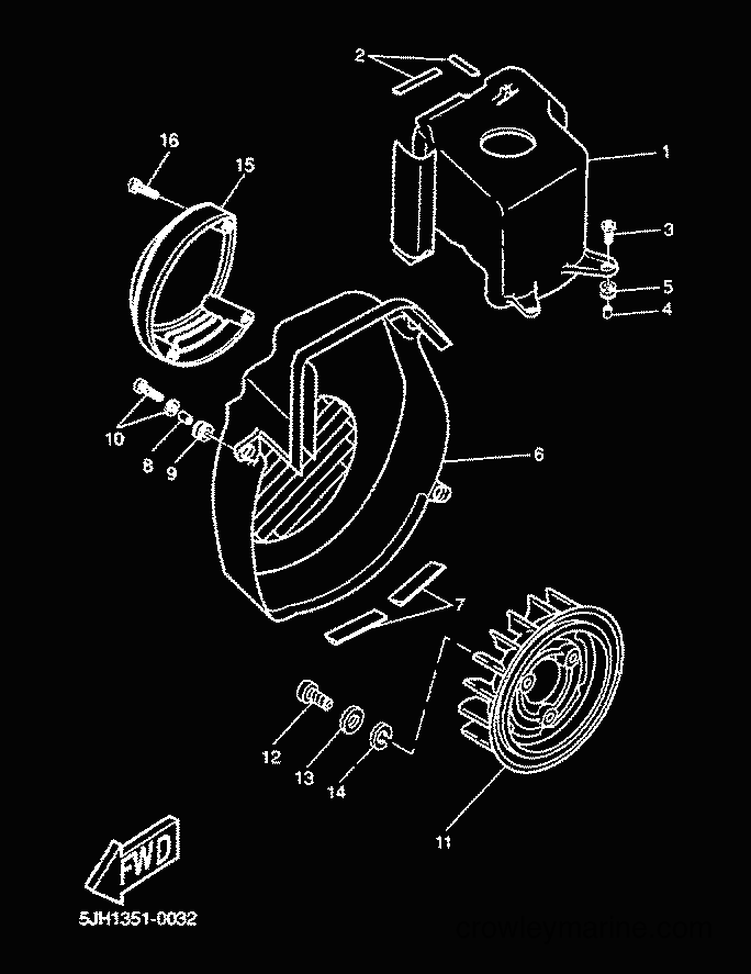 2001 Scooter CW50 - CW50 (5HG9) [030] - AIR SHROUD & FAN