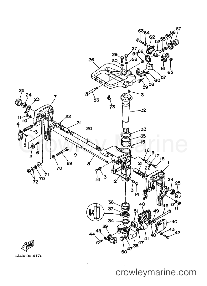 Yamaha Motors E40GMHS (6F62) [030] - BRACKET 1