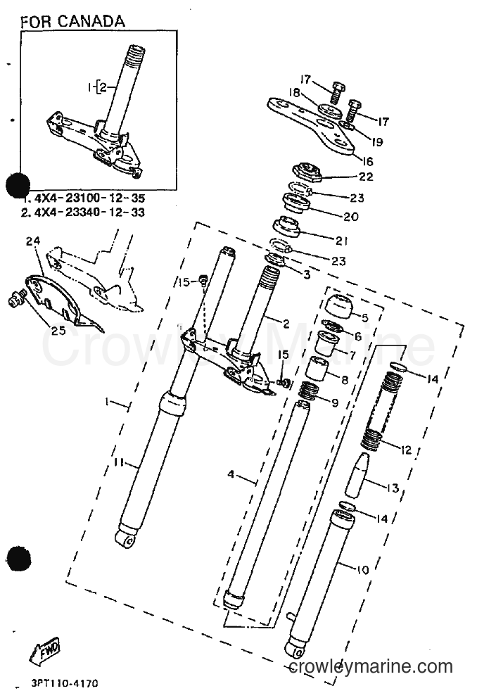 1994 Dirt Bike PW50 - PW50 (3PTC) [030] - FRONT FORK