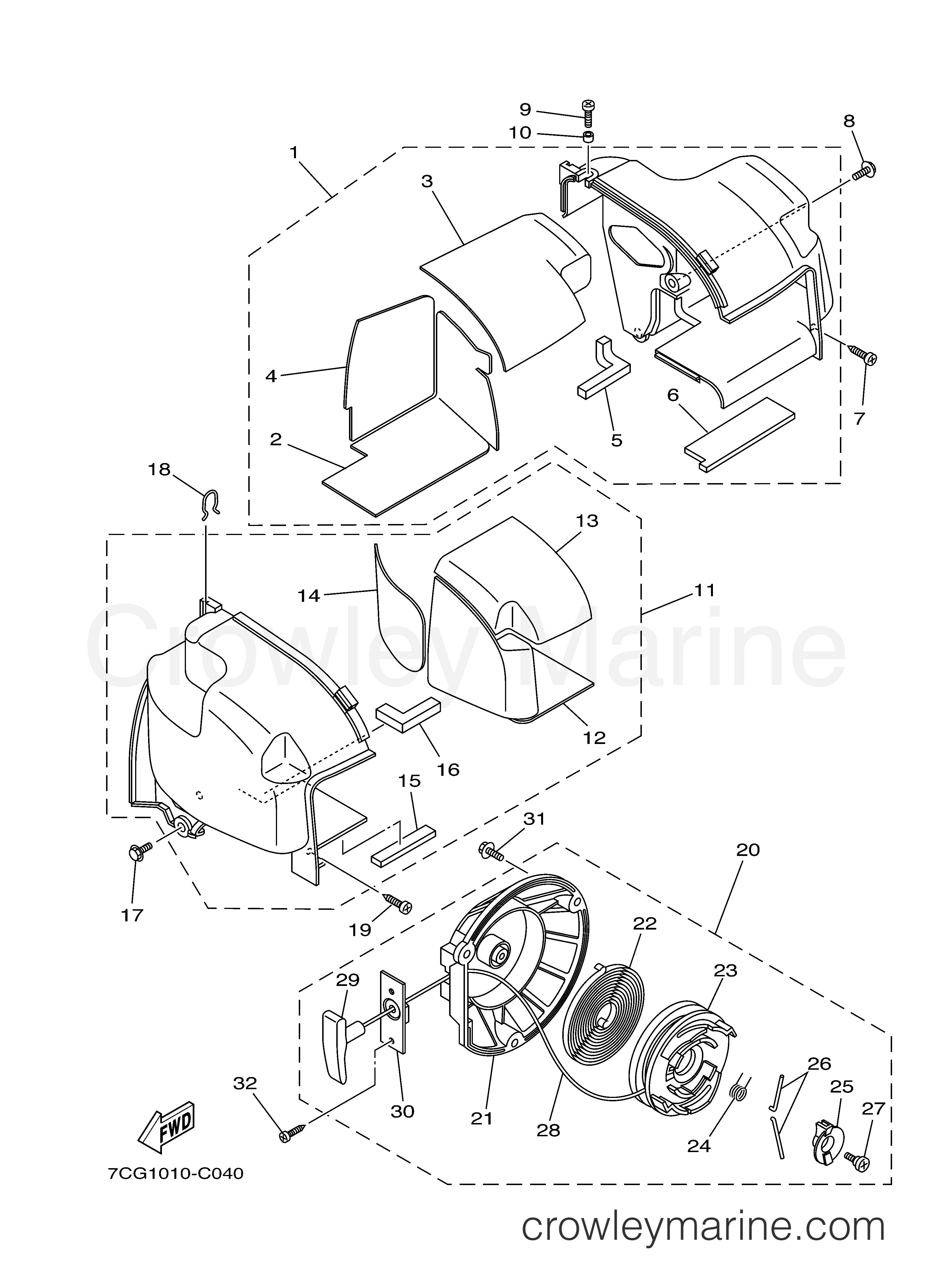 Yamaha Motors EF1000ISC - AIR SHROUD STARTER