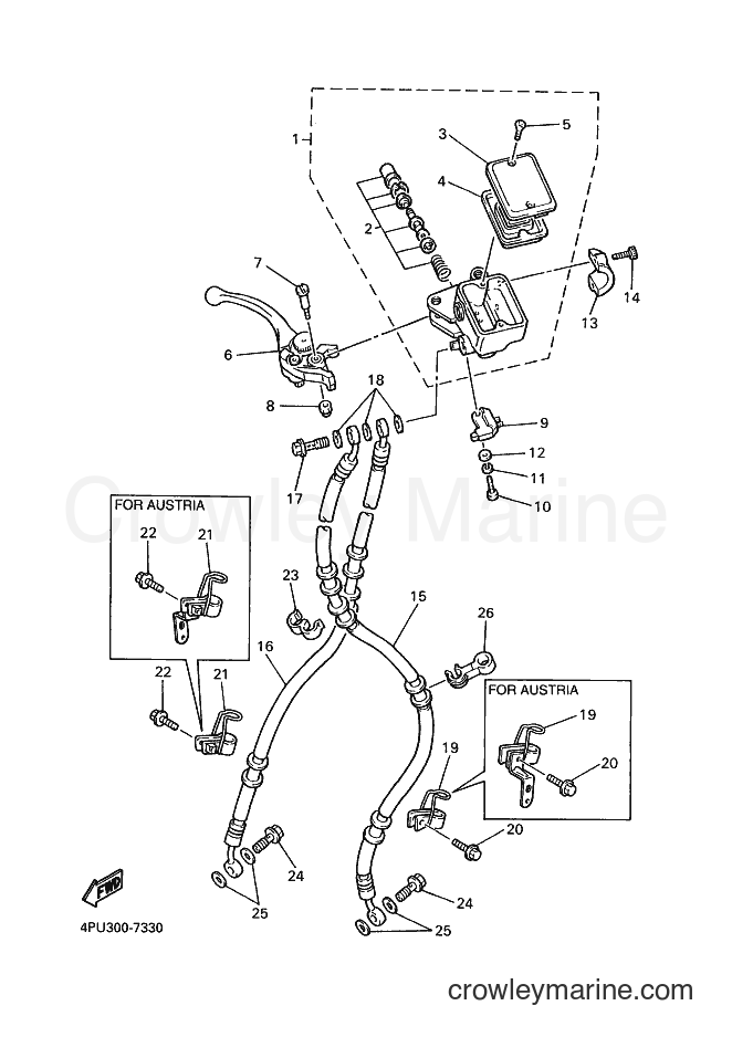 1998 Street Bike XJR1200 - XJR1200 (4PU9) [090] - FRONT MASTER CYLINDER