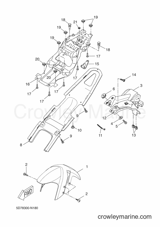 2015 Sport Bike YZF-R125A - YZF-R125A (5D7E) [080] - FENDER