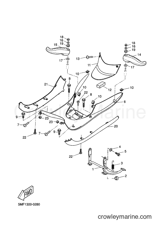 2000 Scooter XN125 - XN125 (5MF1) [040] - STAND & FOOTREST
