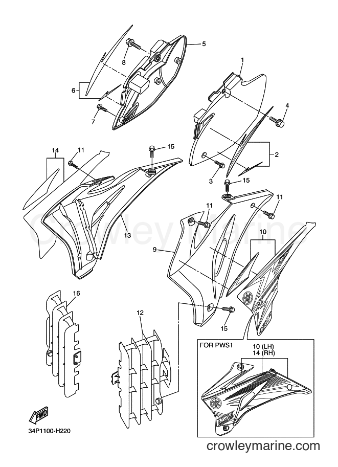 2009 Dirt Bike YZ450F - YZ450F (34P2) [010] - SIDE COVER
