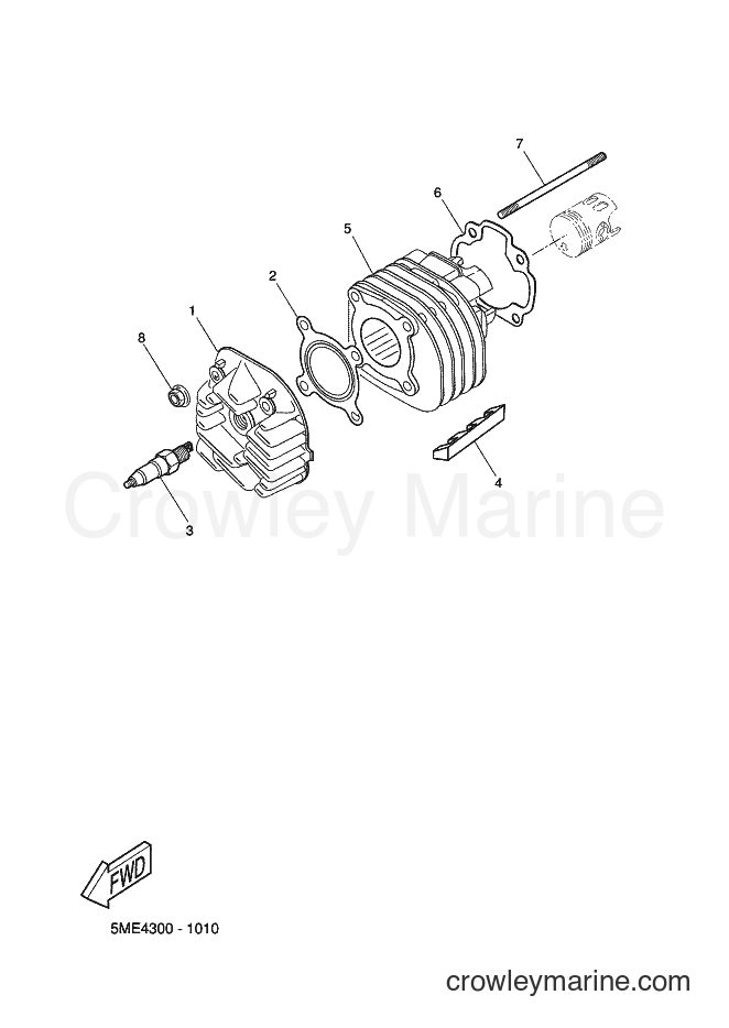 2002 Scooter YQ100 - YQ100 (5ME6) [010] - CYLINDER