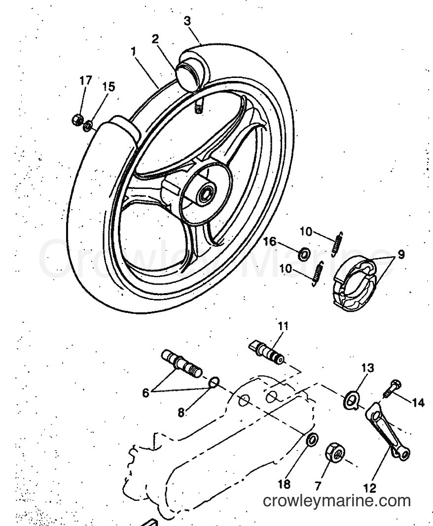 1999 Scooter YH50 - YH50 (5FV1) [020] - REAR WHEEL