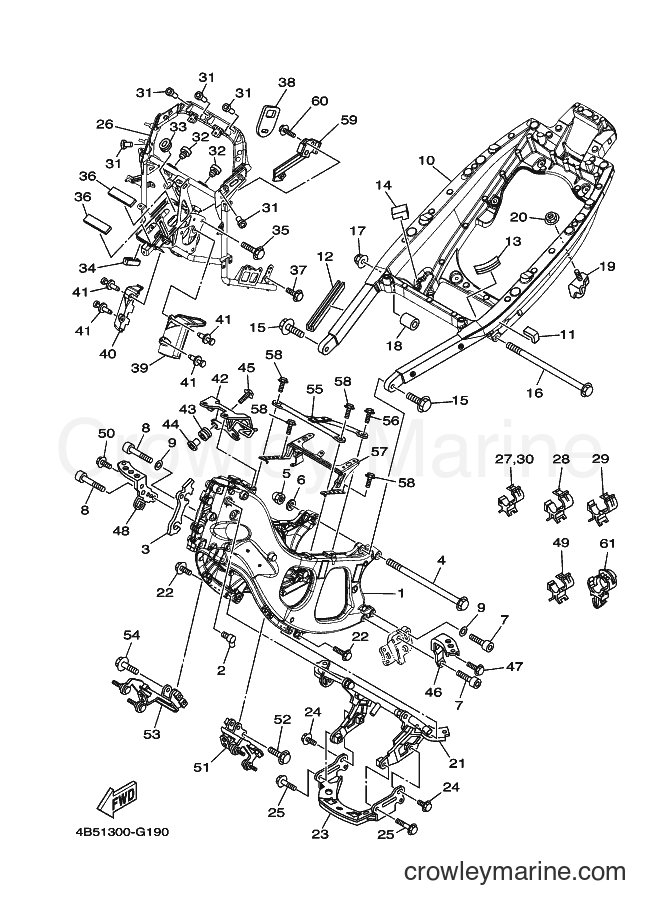 2008 Scooter XP500 - XP500 (4B51) [010] - FRAME
