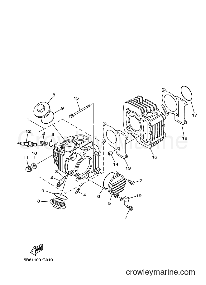 2016 Dirt Bike TT-R110E - TT-R110E (B516) [010] - CYLINDER HEAD