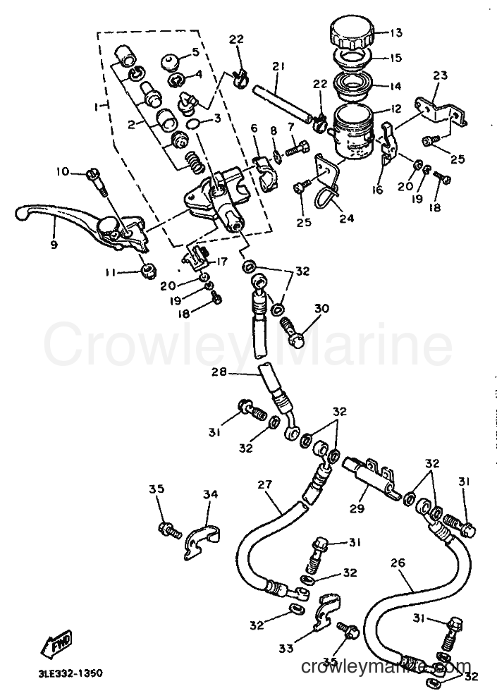 1993 Sport Bike FZR1000 - FZR1000 (3GMC) [999] - FRONT MASTER CYLINDER
