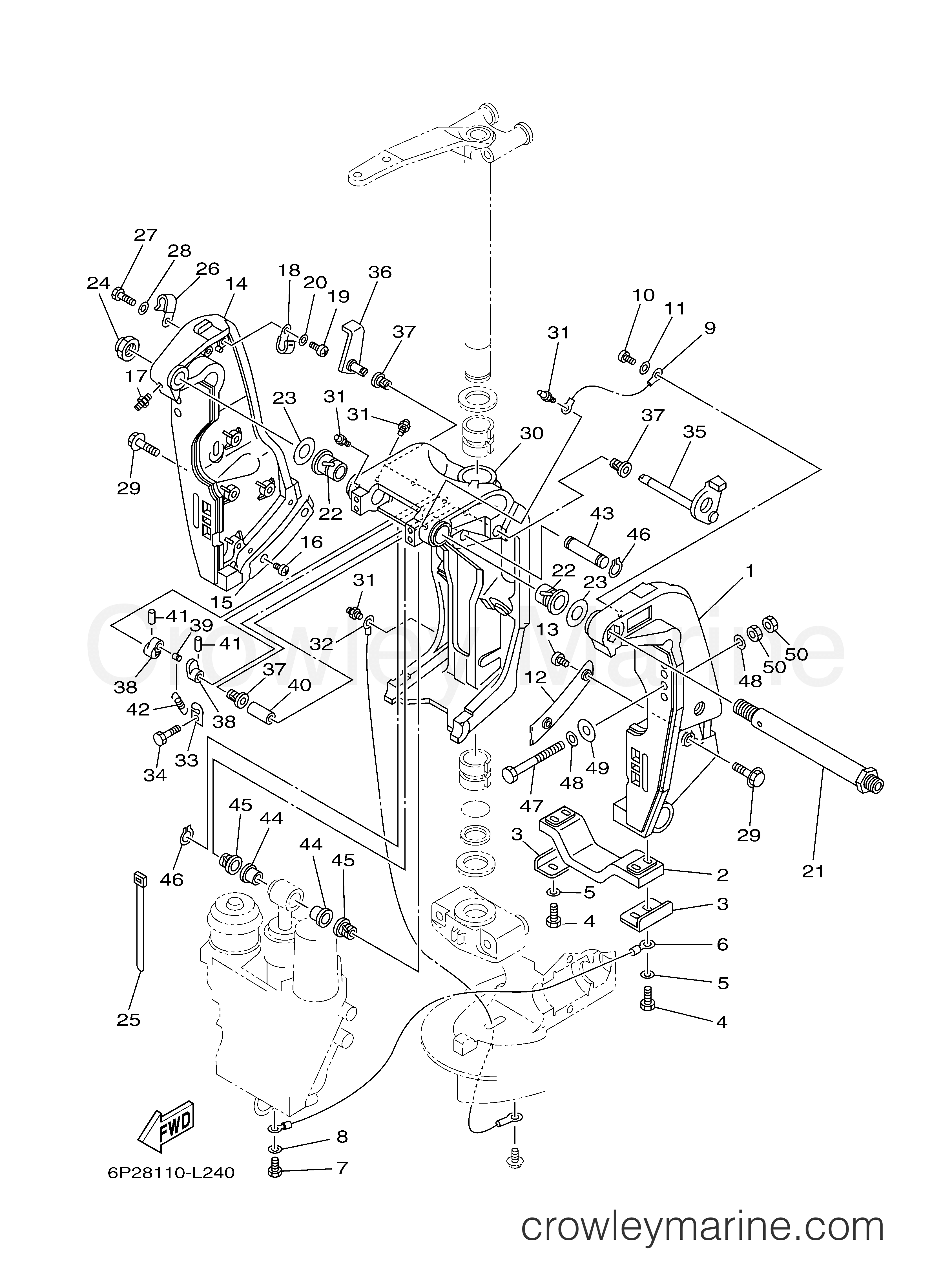Yamaha Motors LF250TUR - BRACKET 1