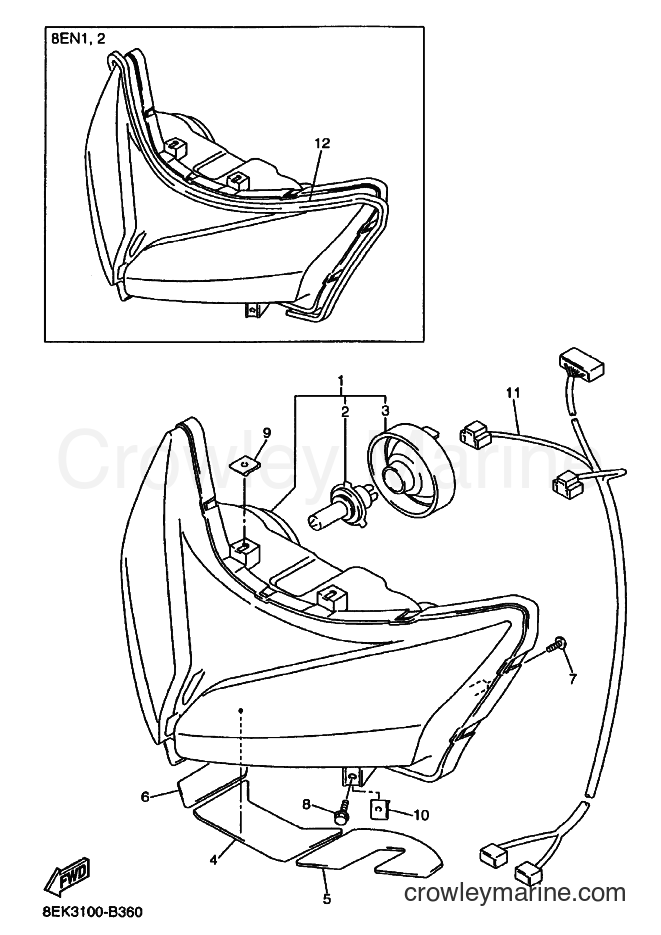 Yamaha Motors SXV70 (8EK3) [020] - HEADLIGHT