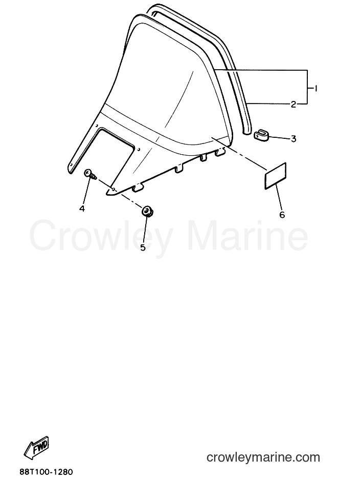 Yamaha Motors VT480 (88T1) [010] - WINDSHIELD
