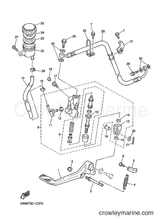 Yamaha Motors XJR1300 (5WM7) [060] - REAR MASTER CYLINDER