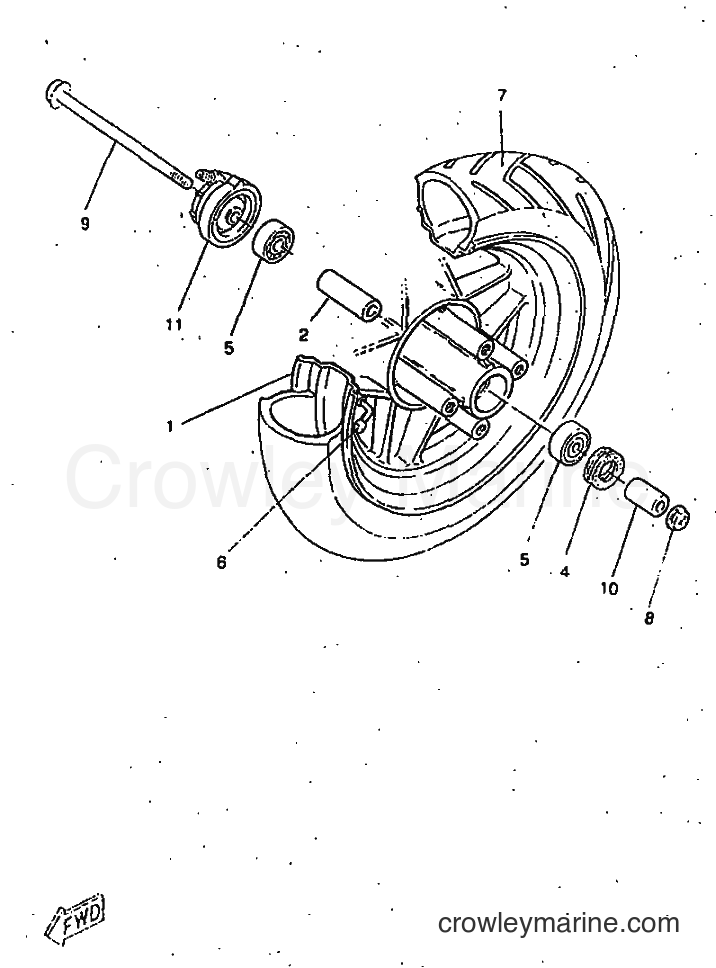 1998 Scooter CW50RSP - CW50RSP (4WK5) [010] - FRONT WHEEL
