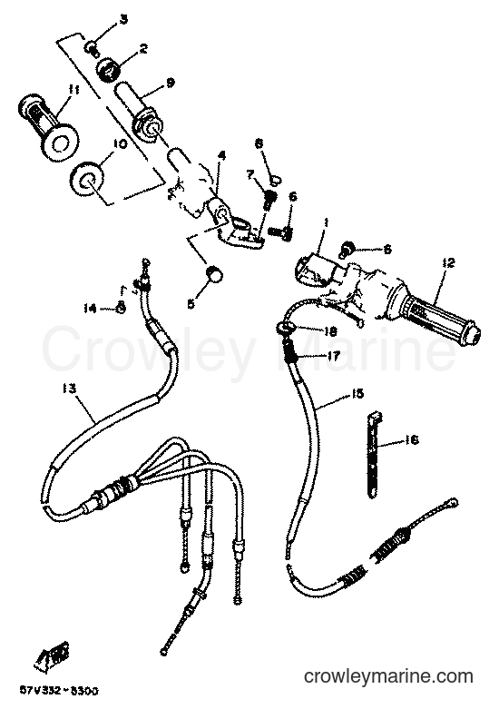1985 Street Bike RD350LC - RD350LC (57V) [999] - STEERING HANDLE & CABLE