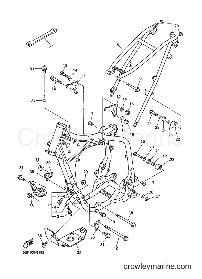 FRAME - 1998 Dirt Bike WR400F (WR400F (5BF3) [010]) - Yamaha